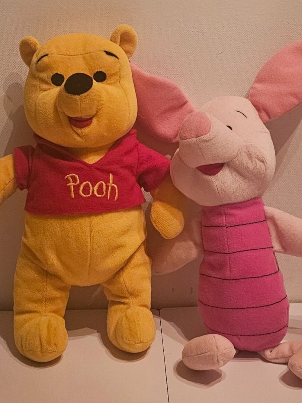 Disney Winnie the Pooh Piglet Plush Stuffed Animals Vintage Mattel